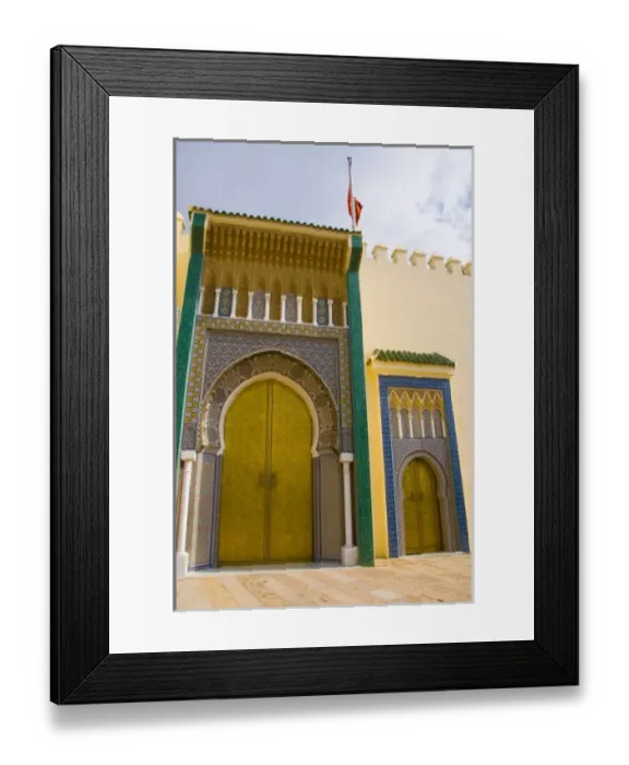 Framed Print : Fez Morocco entrance to the Royal Palace in Fez El-Jdid