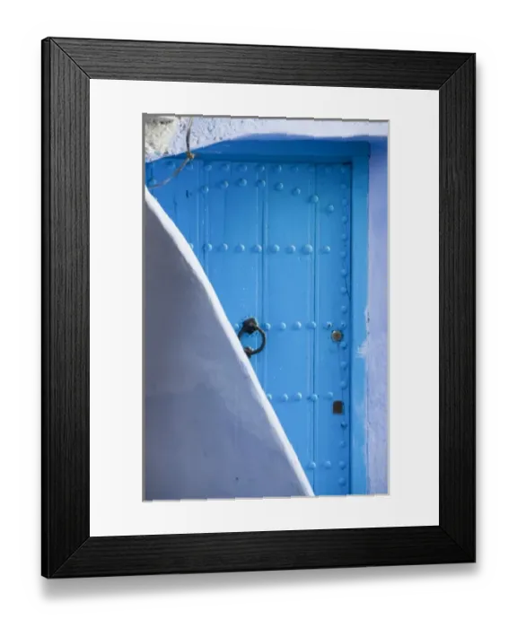 Framed Print : Chefchaouen Morocco blue door in the medina Framed Print : Chefchaouen Morocco blue door in the medina