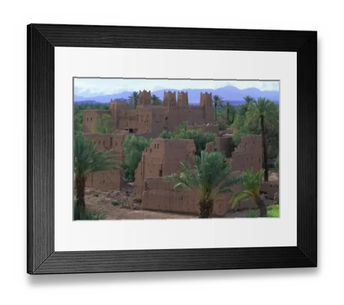 Framed Print : Kasbahs (ksars) and palm trees, Morocco Framed Print : Kasbahs (ksars) and palm trees, Morocco