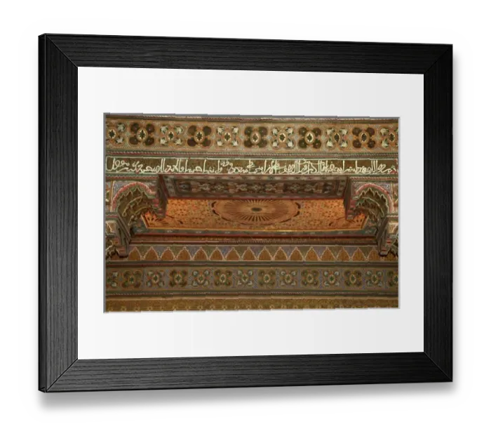Framed Print : North Africa, Morocco, Marrakesh. Painted cedar woodwork of El Bahia Palace Framed Print : North Africa, Morocco, Marrakesh. Painted cedar woodwork of El Bahia Palace