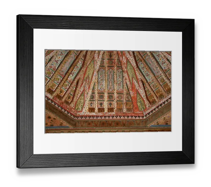 Framed Print : North Africa, Morocco, Marrakesh. Zellij woodwork ceiling of El Bahia Palace Framed Print : North Africa, Morocco, Marrakesh. Zellij woodwork ceiling of El Bahia Palace
