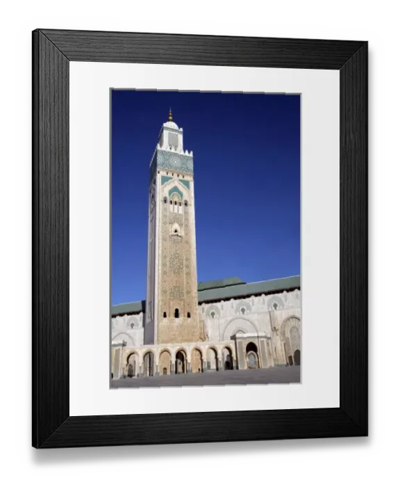 Framed Print : North Africa, Morocco, Casablanca. Hassan II Mosque Framed Print : North Africa, Morocco, Casablanca. Hassan II Mosque