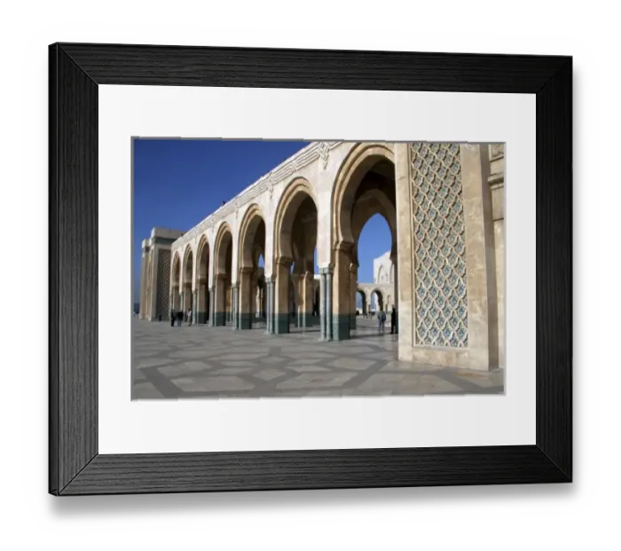 Framed Print : North Africa, Morocco, Casablanca. Hassan II Mosque