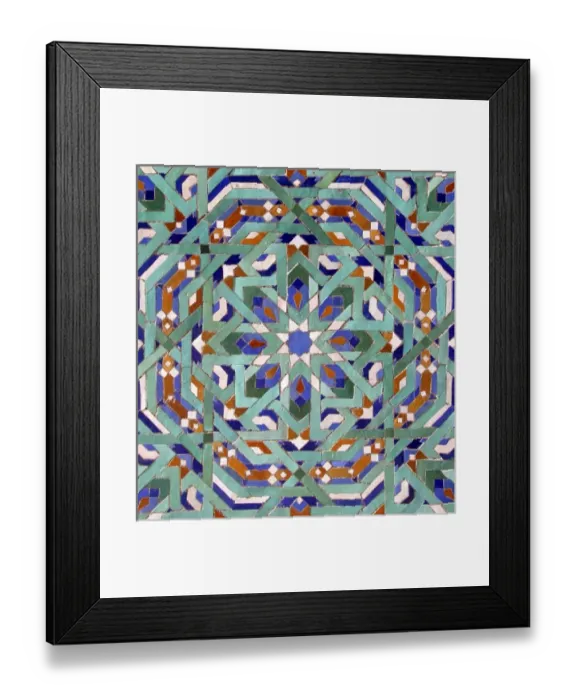 Framed Print : North Africa, Morocco, Casablanca. Hassan II Mosque mosaic tile detail Framed Print : North Africa, Morocco, Casablanca. Hassan II Mosque mosaic tile detail