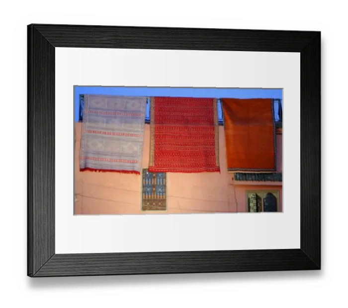 Framed Print : North Africa, Africa, Morocco, Marrakesh. Traditional Moroccan carpets displayed Framed Print : North Africa, Africa, Morocco, Marrakesh. Traditional Moroccan carpets displayed