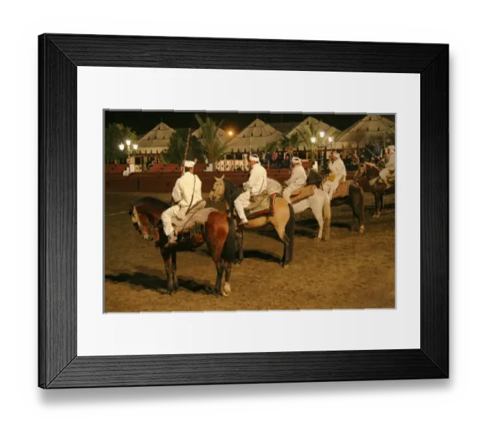 Framed Print : North Africa, Africa, Morocco, Marrakesh. Scene from the Chez Ali Fantasia show for tourists Framed Print : North Africa, Africa, Morocco, Marrakesh. Scene from the Chez Ali Fantasia show for tourists