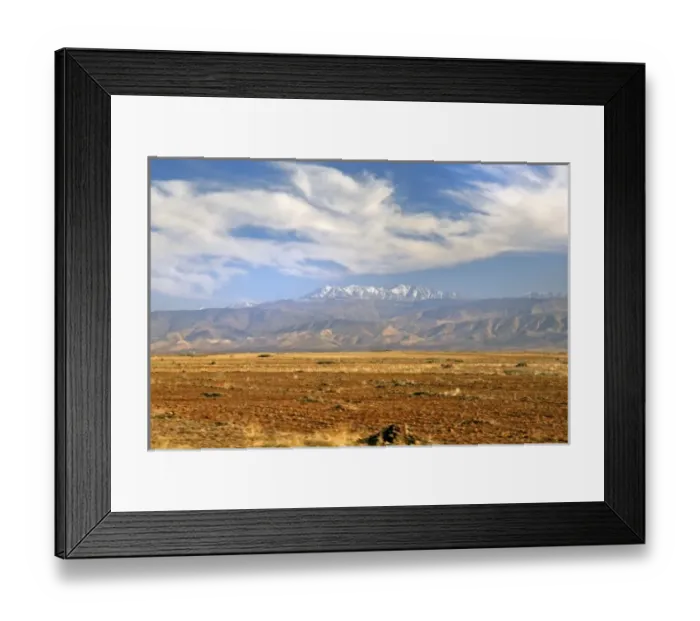 Framed Print : North Africa; Africa; Morocco. The majestic Atlas Mountains form a scenic backdrop Framed Print : North Africa; Africa; Morocco. The majestic Atlas Mountains form a scenic backdrop