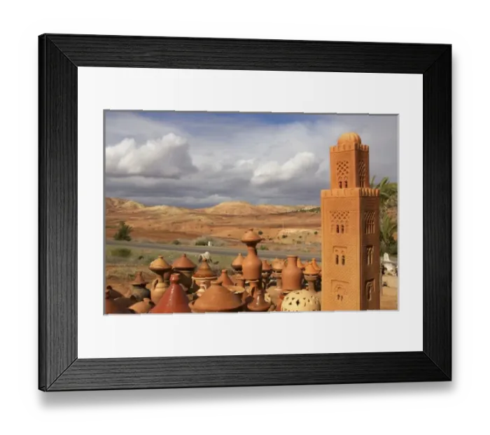 Framed Print : Clay reproduction of Koutubia: Marrakechs minaret