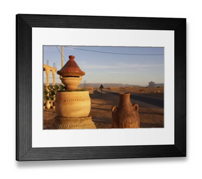 Framed Print : Pottery at Tamergroute. From here it takes 51. 5 days, by camels caravan, to Timbuctu Framed Print : Pottery at Tamergroute. From here it takes 51. 5 days, by camels caravan, to Timbuctu