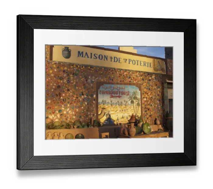 Framed Print : Traditional green pottery at Tamergroute. From here it takes 51. 5 days, by camels caravan Framed Print : Traditional green pottery at Tamergroute. From here it takes 51. 5 days, by camels caravan