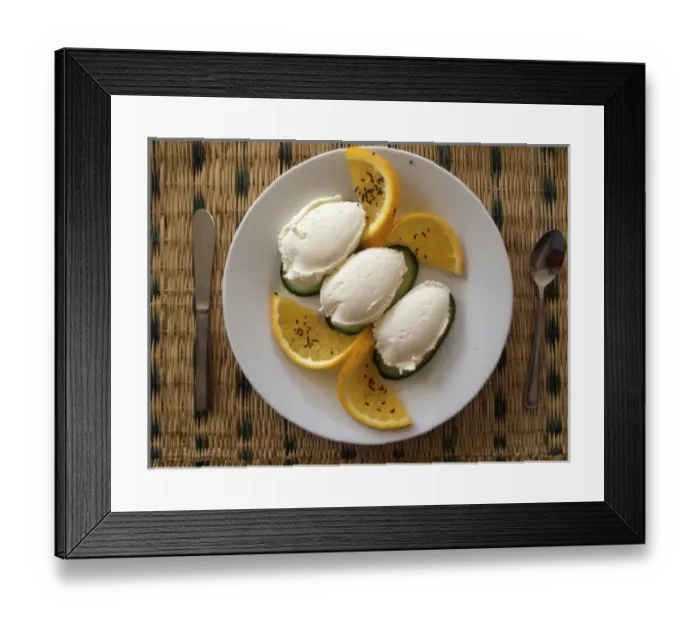 Framed Print : Serving of cheese, Morocco