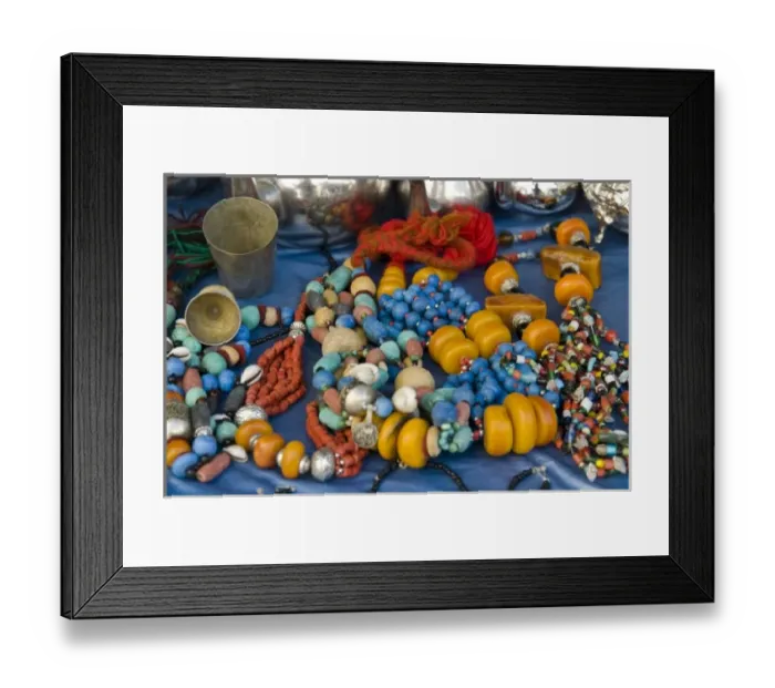 Framed Print : Necklaces for sale in the Old City, Essaouira, Morocco, North Africa, Africa Framed Print : Necklaces for sale in the Old City, Essaouira, Morocco, North Africa, Africa
