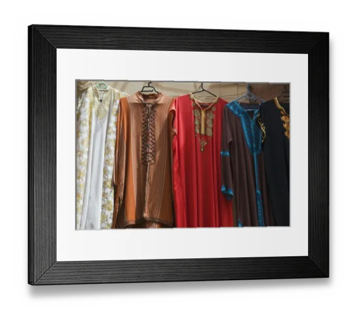 Framed Print : Moroccan clothes for sale, Souk, Medina, Marrakech (Marrakesh), Morocco, North Africa Framed Print : Moroccan clothes for sale, Souk, Medina, Marrakech (Marrakesh), Morocco, North Africa