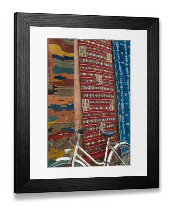 Framed Print : Carpets for sale, Souk, Medina, Marrakech (Marrakesh), Morocco, North Africa, Africa