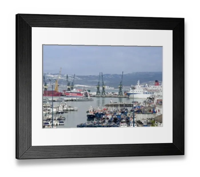 Framed Print : Old port, Tangier, Morocco, North Africa Framed Print : Old port, Tangier, Morocco, North Africa
