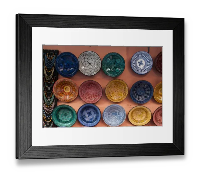 Framed Print : Ceramics, Medina Souk, Marrakech, Morocco Framed Print : Ceramics, Medina Souk, Marrakech, Morocco