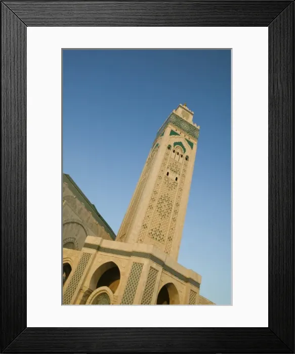 Framed Print : MOROCCO, Casablanca: Hassan II Mosque (b. 1993), Exterior / Sunset Holds 25, 000 Worshipers Framed Print : MOROCCO, Casablanca: Hassan II Mosque (b. 1993), Exterior / Sunset Holds 25, 000 Worshipers
