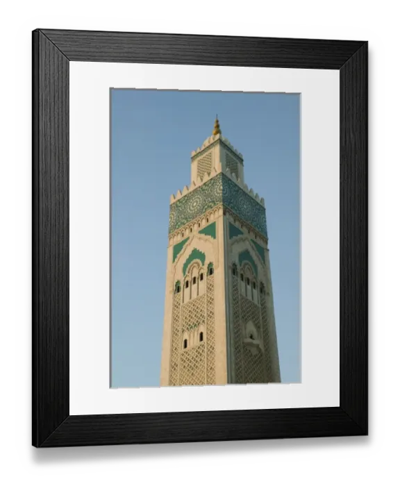 Framed Print : MOROCCO, Casablanca: Hassan II Mosque (b. 1993), Exterior / Sunset Holds 25, 000 Worshipers Framed Print : MOROCCO, Casablanca: Hassan II Mosque (b. 1993), Exterior / Sunset Holds 25, 000 Worshipers