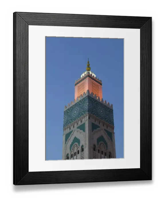 Framed Print : MOROCCO, Casablanca: Hassan II Mosque (b. 1993), Exterior / Evening Holds 25, 000 Worshipers Framed Print : MOROCCO, Casablanca: Hassan II Mosque (b. 1993), Exterior / Evening Holds 25, 000 Worshipers