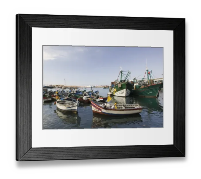 Framed Print : MOROCCO, Casablanca: Fishing Port, Port de Peche