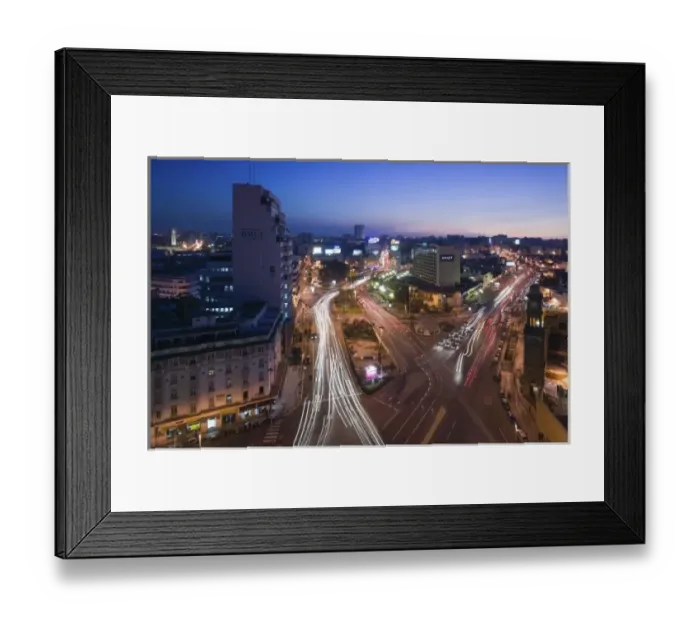Framed Print : MOROCCO, Casablanca: Place des Nations Unies, Aerial View of Hyatt Hotel & Ancienne Framed Print : MOROCCO, Casablanca: Place des Nations Unies, Aerial View of Hyatt Hotel & Ancienne