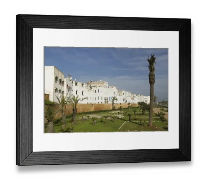 Framed Print : MOROCCO, Casablanca: Ancienne (Old) Medina Wall of Medina from squala bastion Framed Print : MOROCCO, Casablanca: Ancienne (Old) Medina Wall of Medina from squala bastion