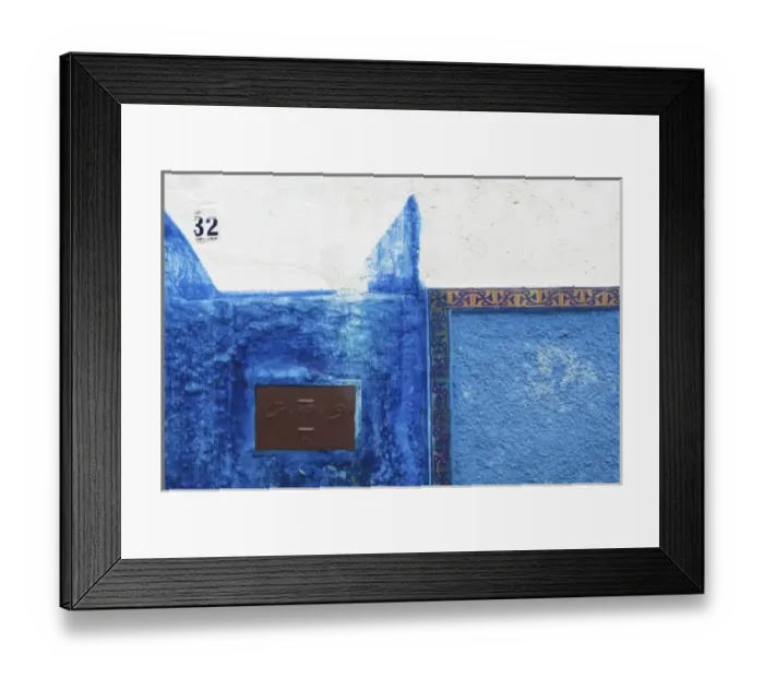 Framed Print : MOROCCO, Rabat: Kasbah des Oudaias, House Detail Framed Print : MOROCCO, Rabat: Kasbah des Oudaias, House Detail
