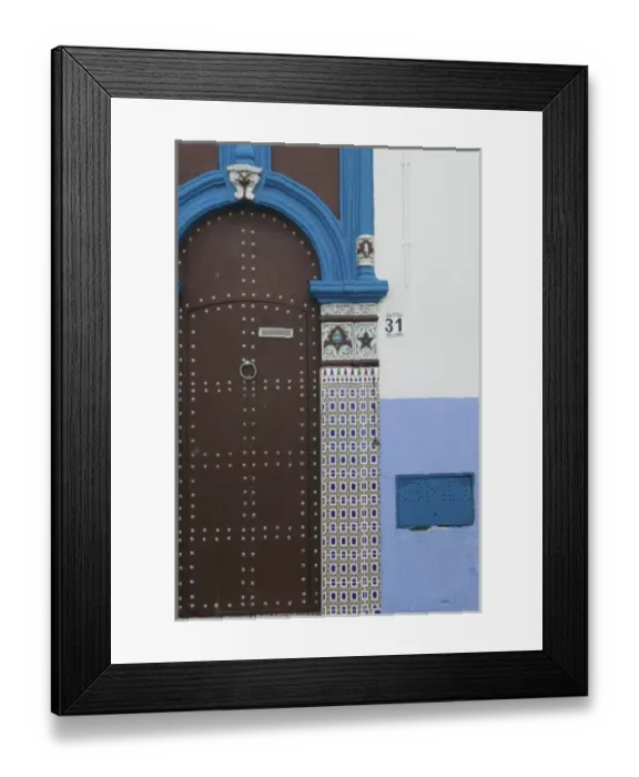 Framed Print : MOROCCO, Rabat: Kasbah des Oudaias, Doorway Detail Framed Print : MOROCCO, Rabat: Kasbah des Oudaias, Doorway Detail