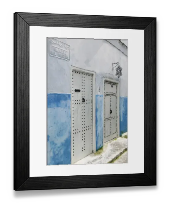 Framed Print : MOROCCO, Rabat: Kasbah des Oudaias, Doorway Detail