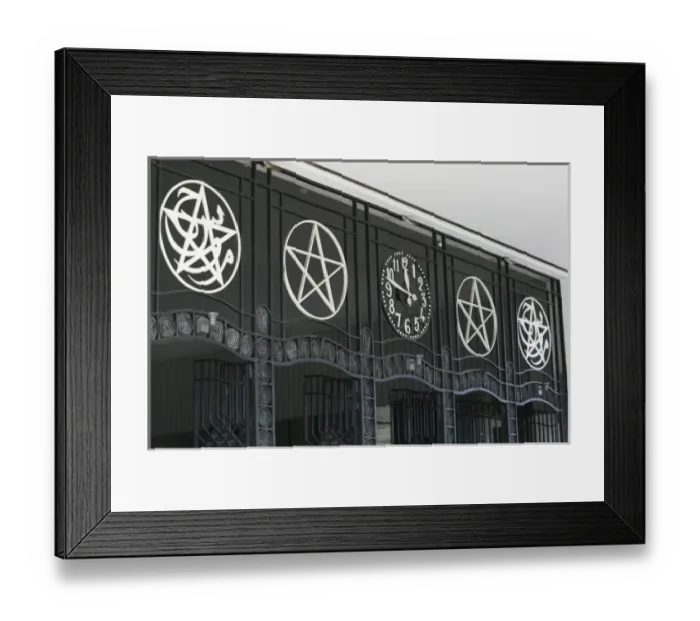 Framed Print : MOROCCO, Rabat: Rabat Ville Nouvelle  /  New Town, Detail of Rabat Ville Train Station