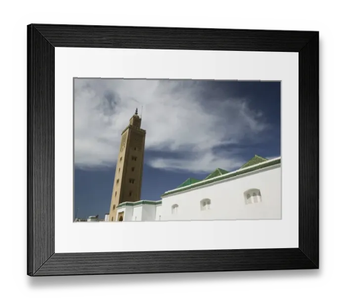 Framed Print : MOROCCO, Rabat: Rabat Ville Nouvelle / New Town, Sunna Mosque, Avenue Mohammed V Framed Print : MOROCCO, Rabat: Rabat Ville Nouvelle / New Town, Sunna Mosque, Avenue Mohammed V