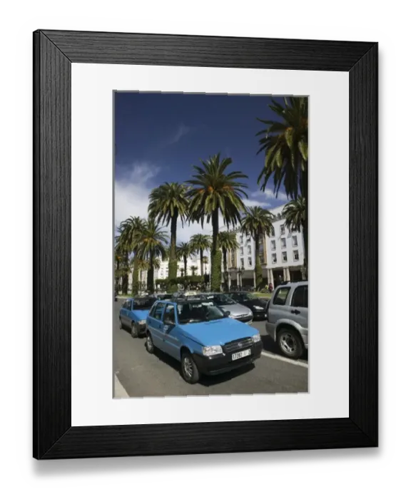 Framed Print : MOROCCO, Rabat: Rabat Ville Nouvelle / New Town, Petit Taxis, Avenue Mohammed V Framed Print : MOROCCO, Rabat: Rabat Ville Nouvelle / New Town, Petit Taxis, Avenue Mohammed V
