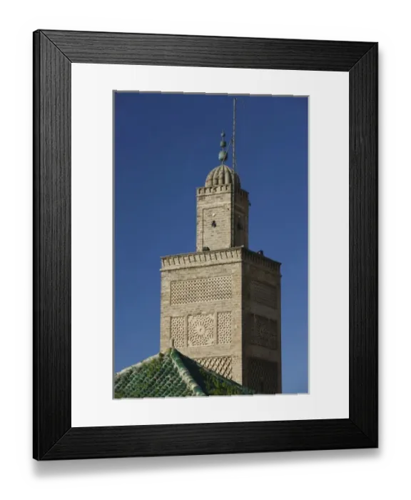 Framed Print : MOROCCO, Sale (town across from Rabat): Minaret of the Grande Mosque Framed Print : MOROCCO, Sale (town across from Rabat): Minaret of the Grande Mosque