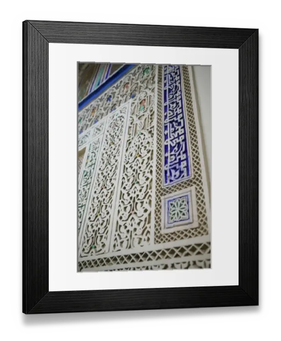 Framed Print : MOROCCO, Meknes: Mausoleum of Sultan Moulay Ismail, builder of Meknes in the 17th Framed Print : MOROCCO, Meknes: Mausoleum of Sultan Moulay Ismail, builder of Meknes in the 17th