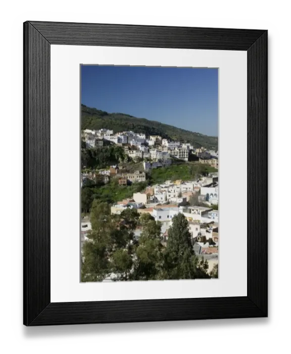 Framed Print : MOROCCO, Moulay, Idriss: Town View / Morning Framed Print : MOROCCO, Moulay, Idriss: Town View / Morning