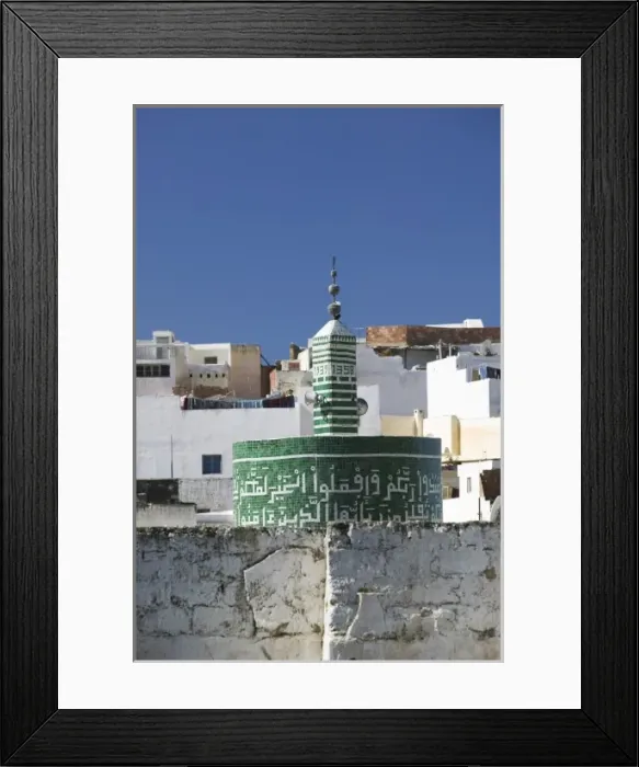 Framed Print : MOROCCO, Moulay, Idriss: Moroccos Only Cylindrical Minaret
