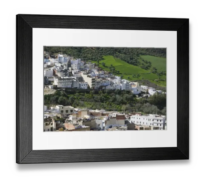 Framed Print : MOROCCO, Moulay, Idriss: Town View from the South Framed Print : MOROCCO, Moulay, Idriss: Town View from the South