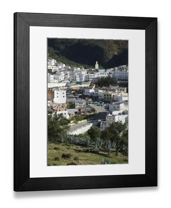 Framed Print : MOROCCO, Moulay, Idriss: Town View / Afternoon Framed Print : MOROCCO, Moulay, Idriss: Town View / Afternoon