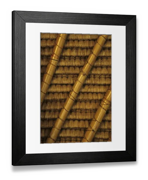 Framed Print : Indonesia, Bali, Ubud. Bamboo rafters and thatched roof of traditional Balinese home Framed Print : Indonesia, Bali, Ubud. Bamboo rafters and thatched roof of traditional Balinese home