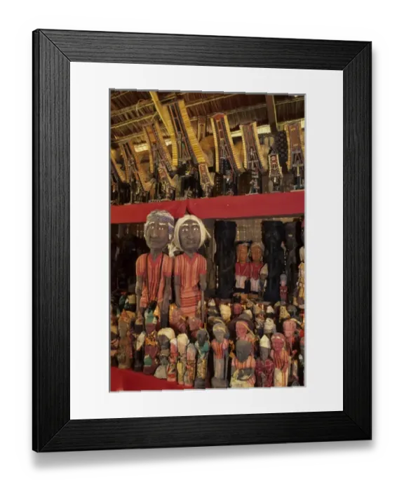 Framed Print : Indonesia, Sulawesi, Tana Toraja Region. Carved Tau Tau (effigies) in shop Framed Print : Indonesia, Sulawesi, Tana Toraja Region. Carved Tau Tau (effigies) in shop