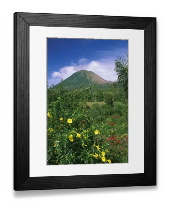 Framed Print : Oceania, Indonesia, Sulawesi, Tomohon. Mt. Lokon