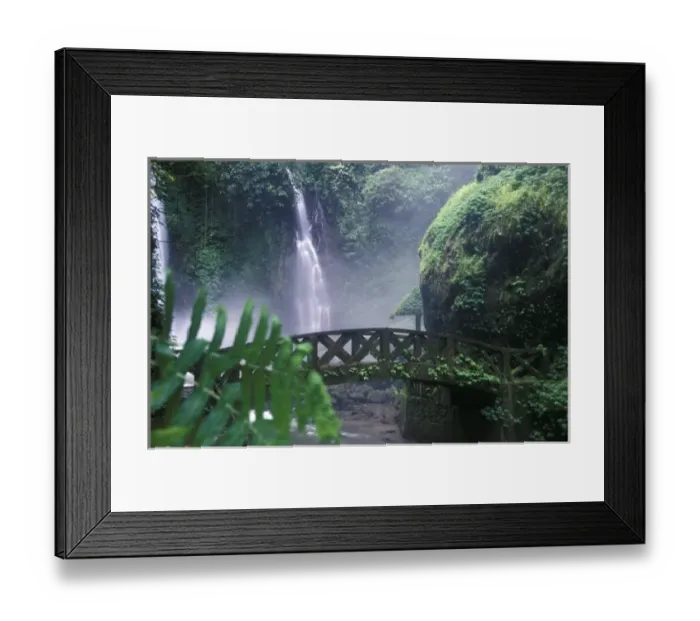Framed Print : Indonesia, North Sulawesi. Air Teriun Kali Waterfall Framed Print : Indonesia, North Sulawesi. Air Teriun Kali Waterfall