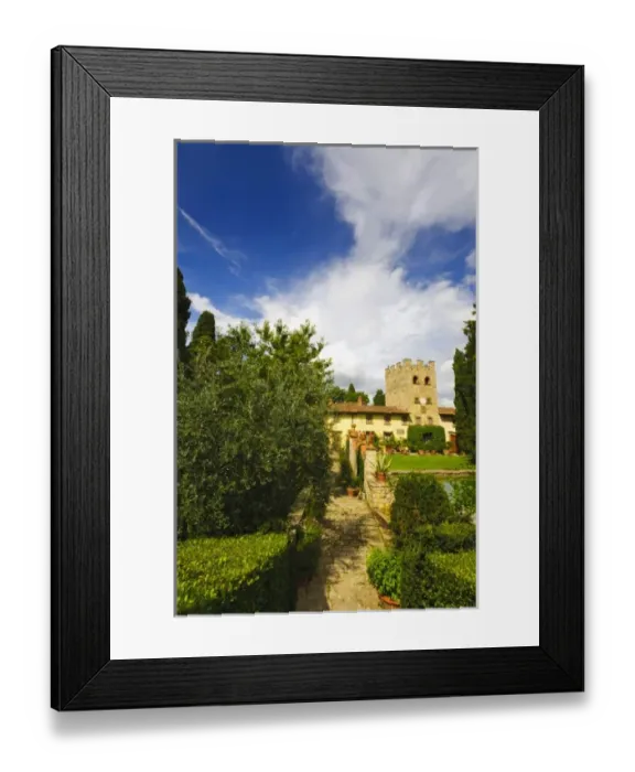 Framed Print : Italy, Tuscany, Greve. The wine estate of Castello di Verrazzano Framed Print : Italy, Tuscany, Greve. The wine estate of Castello di Verrazzano