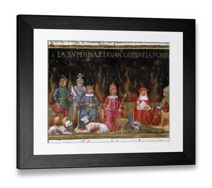 Framed Print : The end of the world and the Last Judgment. The confession of sinners. Codex of Predis (1476) Framed Print : The end of the world and the Last Judgment. The confession of sinners. Codex of Predis (1476)
