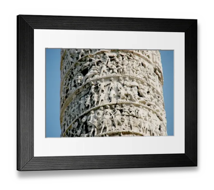 Framed Print : Roman Art. Column of Marcus Aurelius (180 AD ). Doric column, with a spiral relief