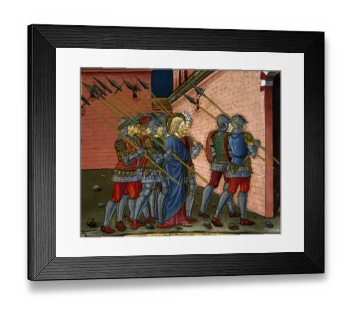 Framed Print : After the Sanhedrin, Jesus is handed over to Pilate. Codex of Predis (1476). Royal Library Framed Print : After the Sanhedrin, Jesus is handed over to Pilate. Codex of Predis (1476). Royal Library