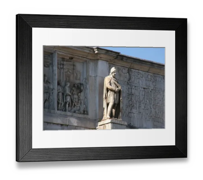 Framed Print : Roman Art. Arch of Constantine. Triumphal arch. It was erected to commemorate Constantine