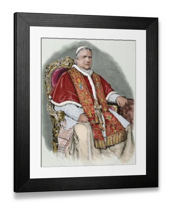 Framed Print : Pius IX (1792-1878). Italian pope, named Giovanni Maria Mastai-Ferretti. Elected in 1846