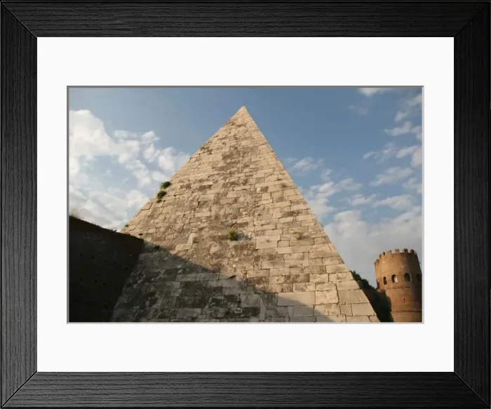 Framed Print : Pyramid of Cestius Built about 18-12 B. C. It Was incorporated into the Aurelian Walls