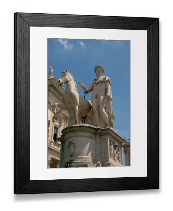 Framed Print : Statue of Castor and Pollux. Pizza Campidoglio. Rome. Italy Framed Print : Statue of Castor and Pollux. Pizza Campidoglio. Rome. Italy